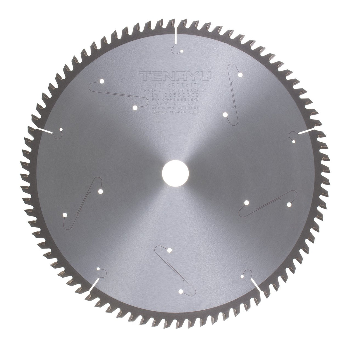 Tenryu IW-30580CB2: 12" x 80 Tooth Industrial Miter Saw Blade