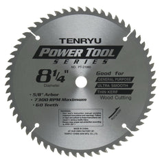 Tenryu PT-21060: 8-1/4" x 60 Tooth Power Tool Saw Blade
