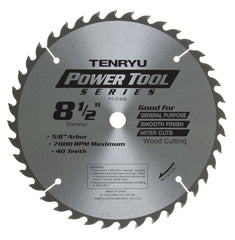 Tenryu PT-21640: 8-1/2" x 40 Tooth Power Tool Miter Saw Blade
