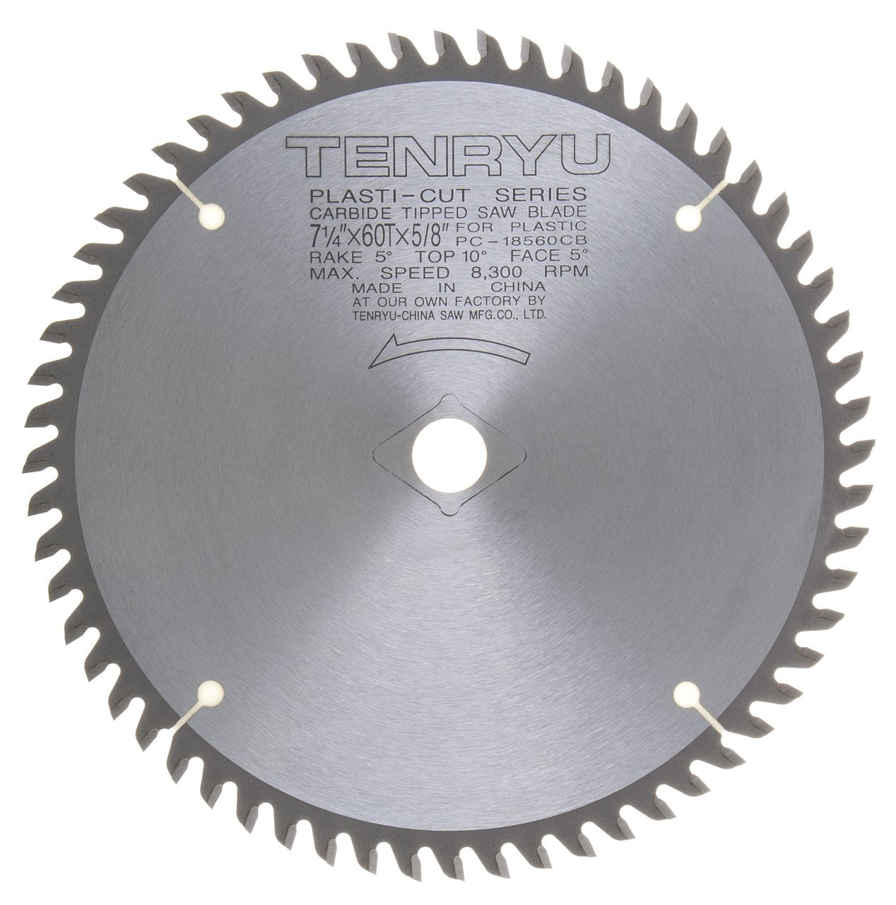 Tenryu PC-18560CB: 7-1/4" x 60 Tooth Plastic Cutter Plastic Cutting Blade