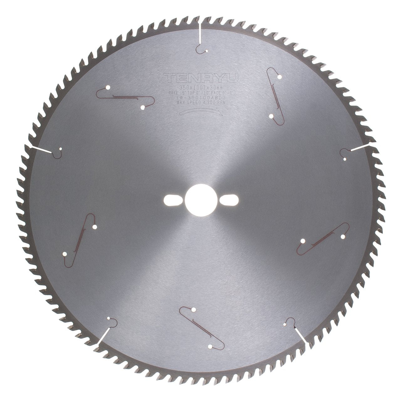 Tenryu IW-350100ABD3: 350mm x 100 Tooth Industrial Table Saw Blade