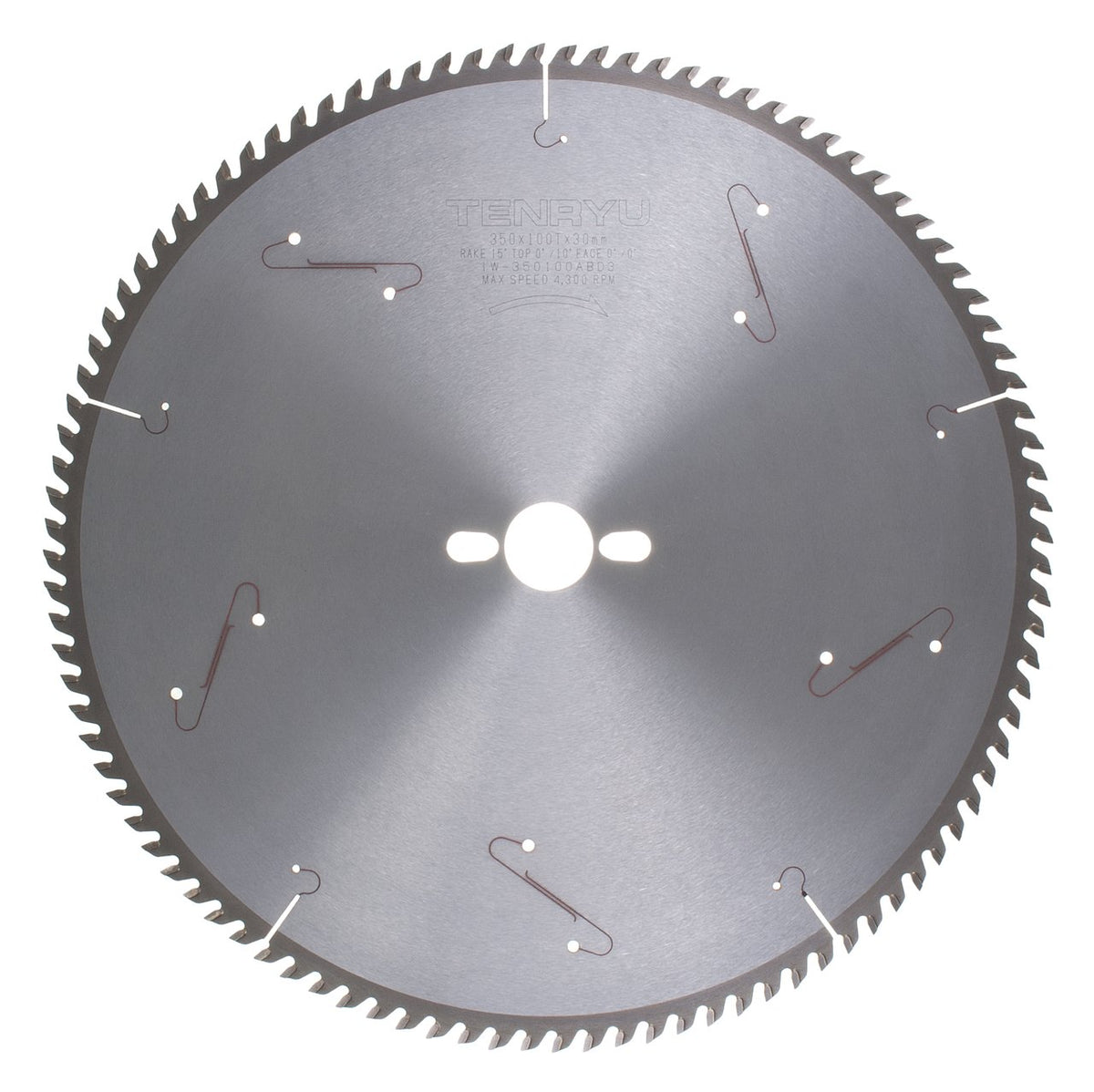 Tenryu IW-350100ABD3: 350mm x 100 Tooth Industrial Table Saw Blade