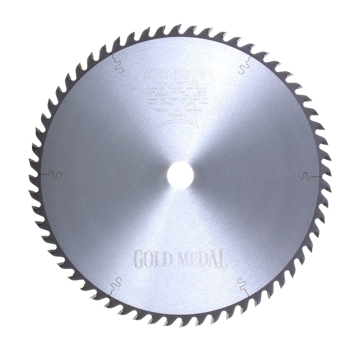 Tenryu GM-30560: 12" x 60 Tooth Gold Medal Table Saw Blade
