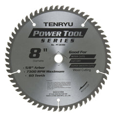 Tenryu PT-20360: 8" x 60 Tooth Power Tool Saw Blade