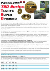 Tenryu TSD-305D2: 12" Diamond Abrasive Cut-Off Blade for Cast Iron & FRP