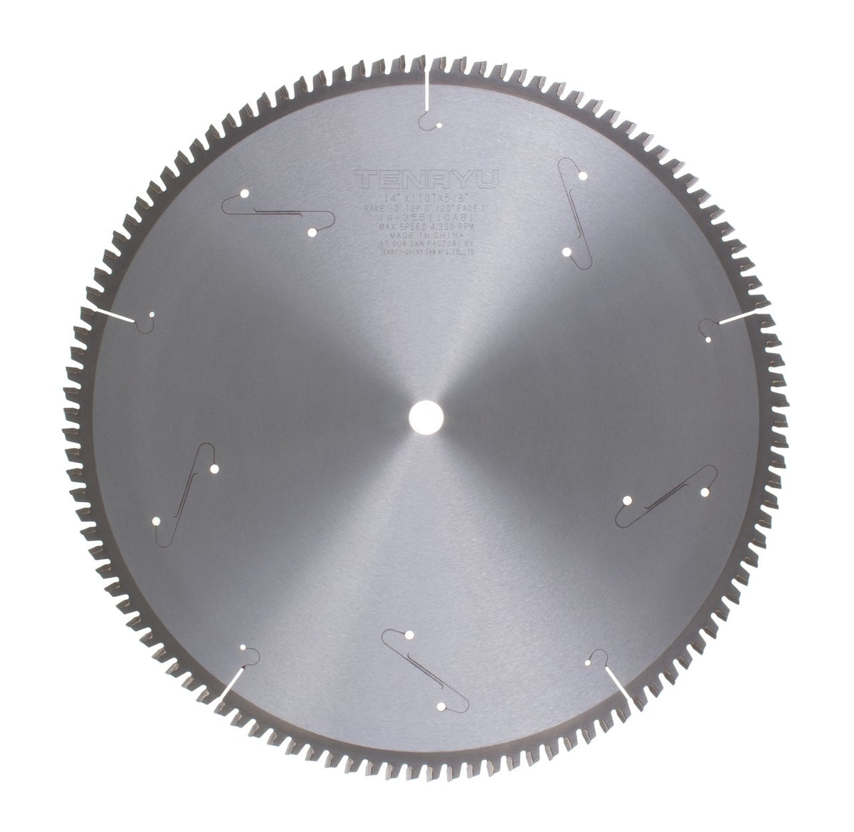 Tenryu IW-355110AB1: 14" x 110 Tooth Industrial Miter Saw Blade