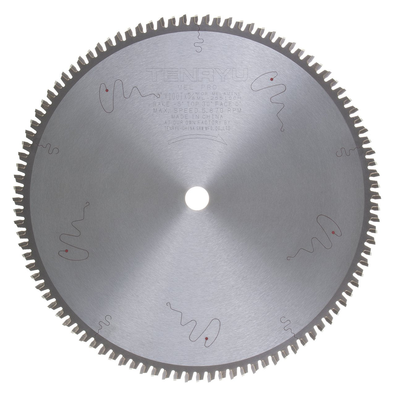 Tenryu ML-255100AB: 10" x 100 Tooth Mel-Pro Melamine & Laminate Blade