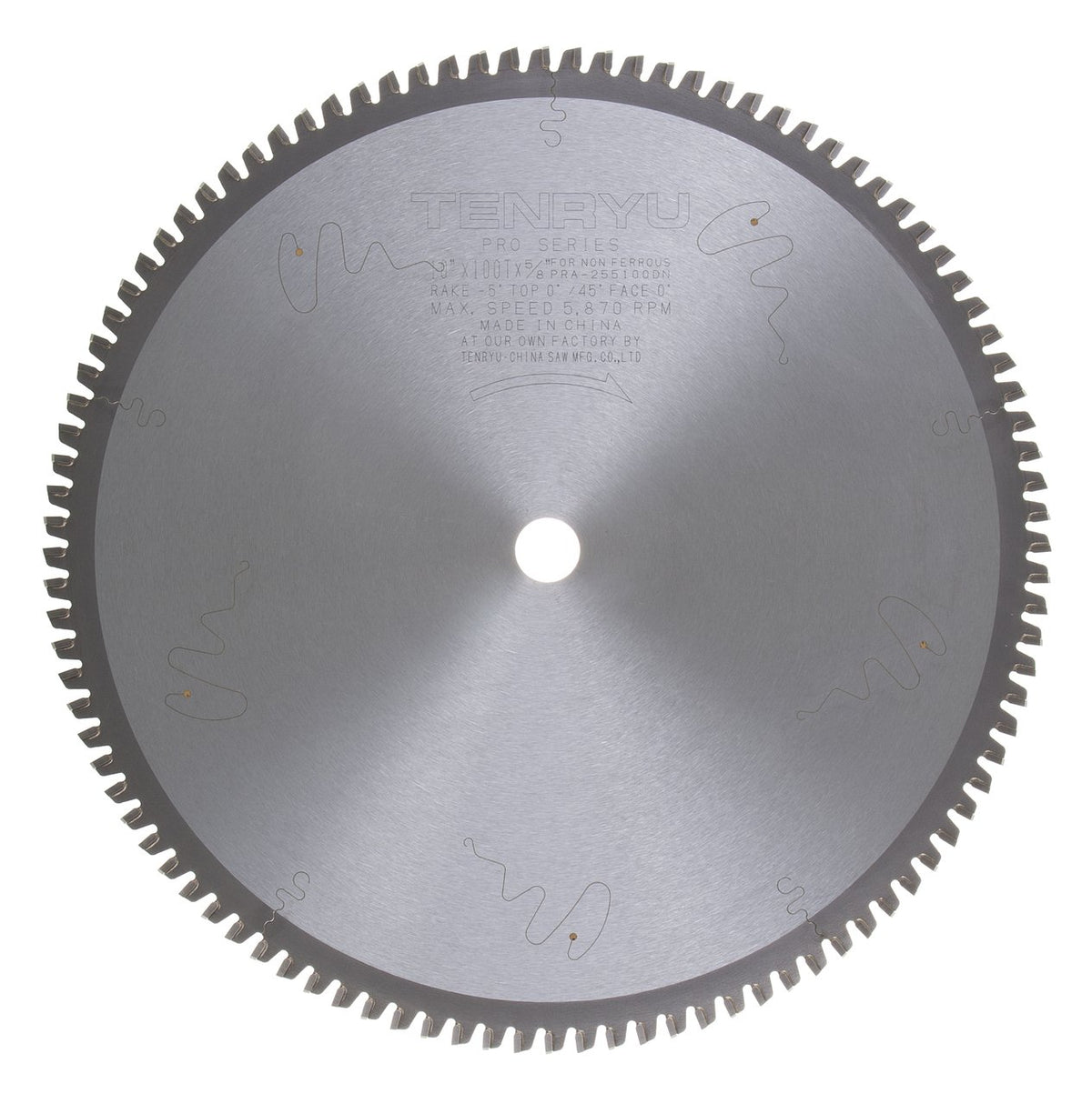 Tenryu PRA-255100DN: 10" x 100 Tooth Pro Series Non-Ferrous Non-Ferrous Cutting Blade