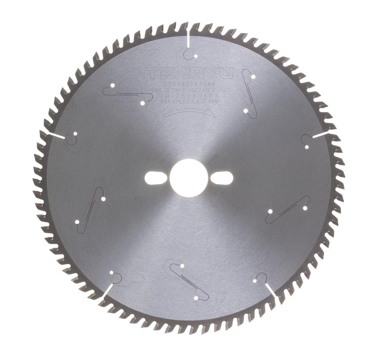 Tenryu IW-25080AB3: 250mm x 80 Tooth Industrial Table Saw Blade