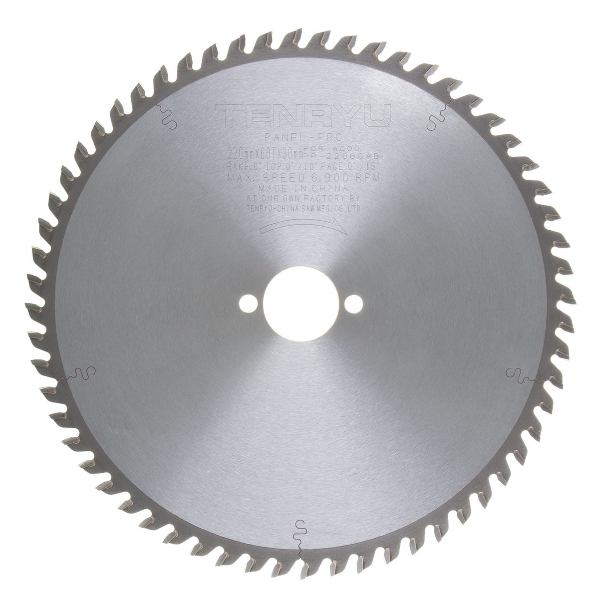 Tenryu PP-22060AB: 220mm x 60 Tooth Panel-Pro Saw Blade