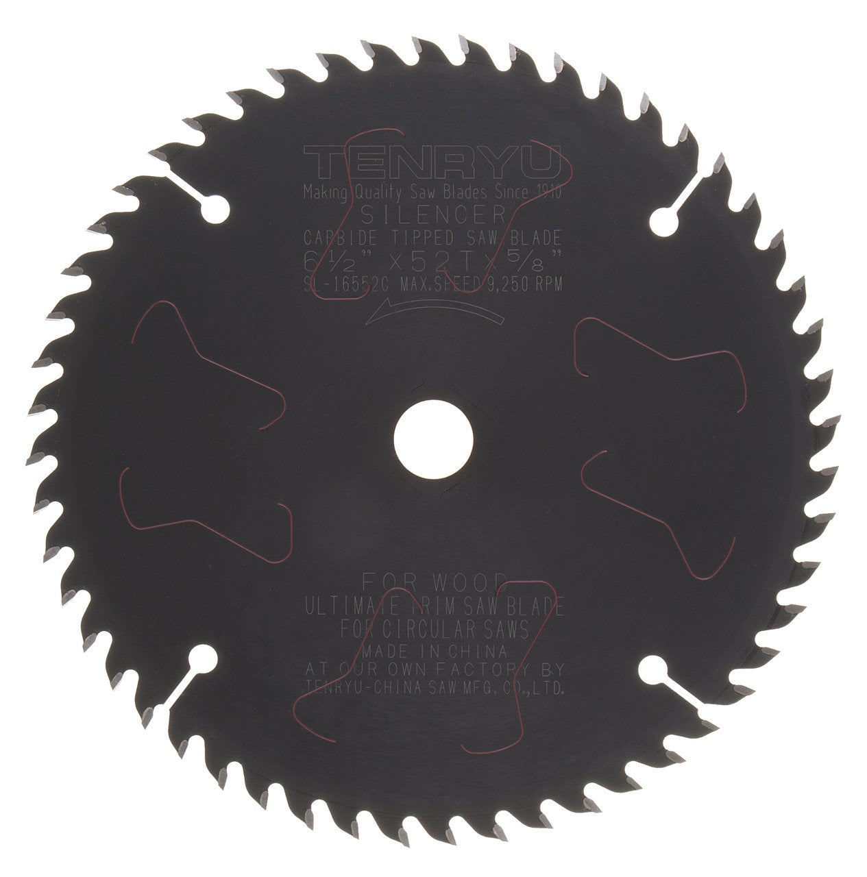 Tenryu SL-16552C: 6-1/2" x 52 Tooth Ultimate Trim Saw Blade