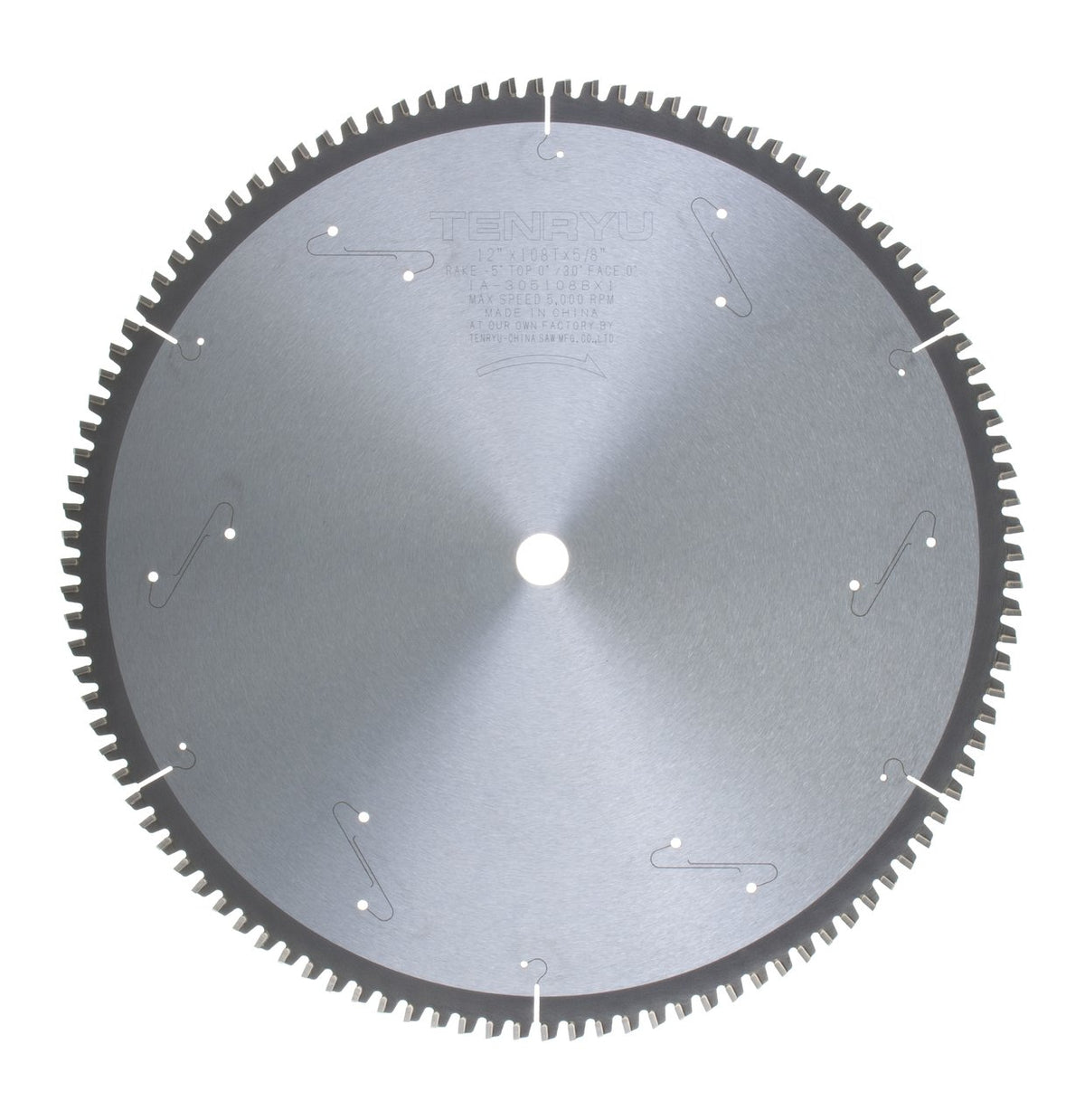 Tenryu IA-305108BX1: 12" x 108 Tooth Industrial Non-Ferrous Non-Ferrous Cutting Blade
