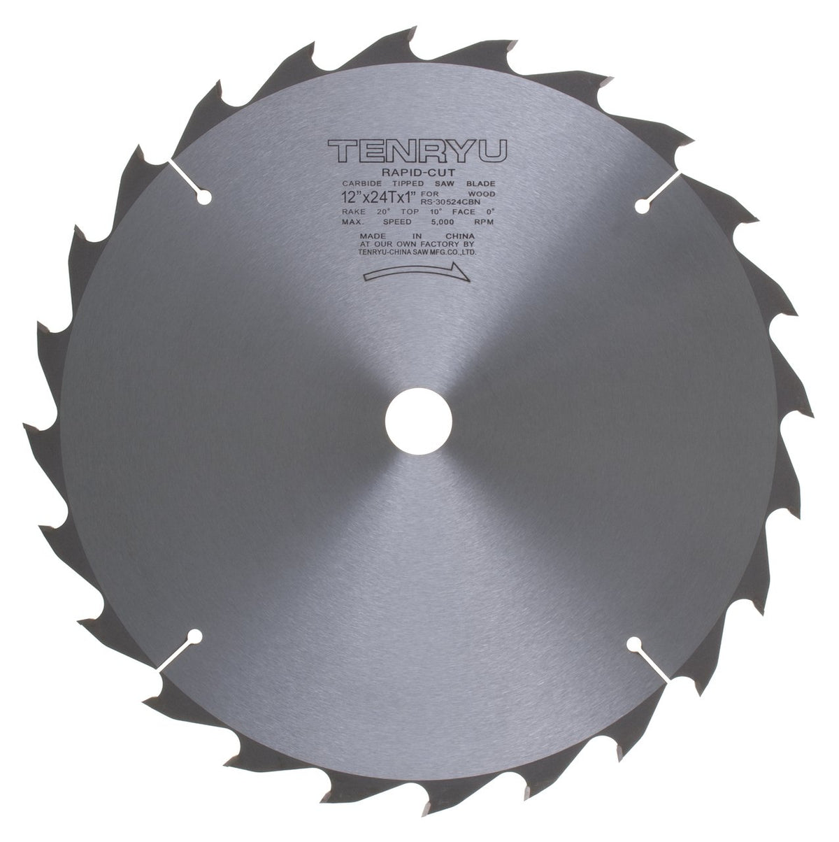 Tenryu RS-30524CBN: 12" x 24 Tooth Rapid-Cut Table Saw Blade