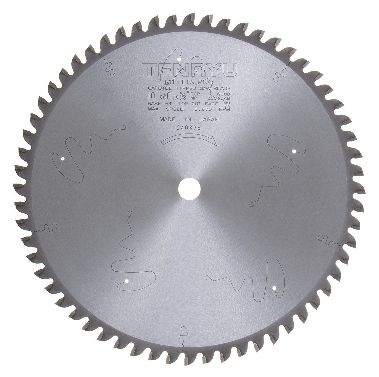 Tenryu MP-25560AB: 10" x 60 Tooth Miter-Pro Plus Miter Saw Blade