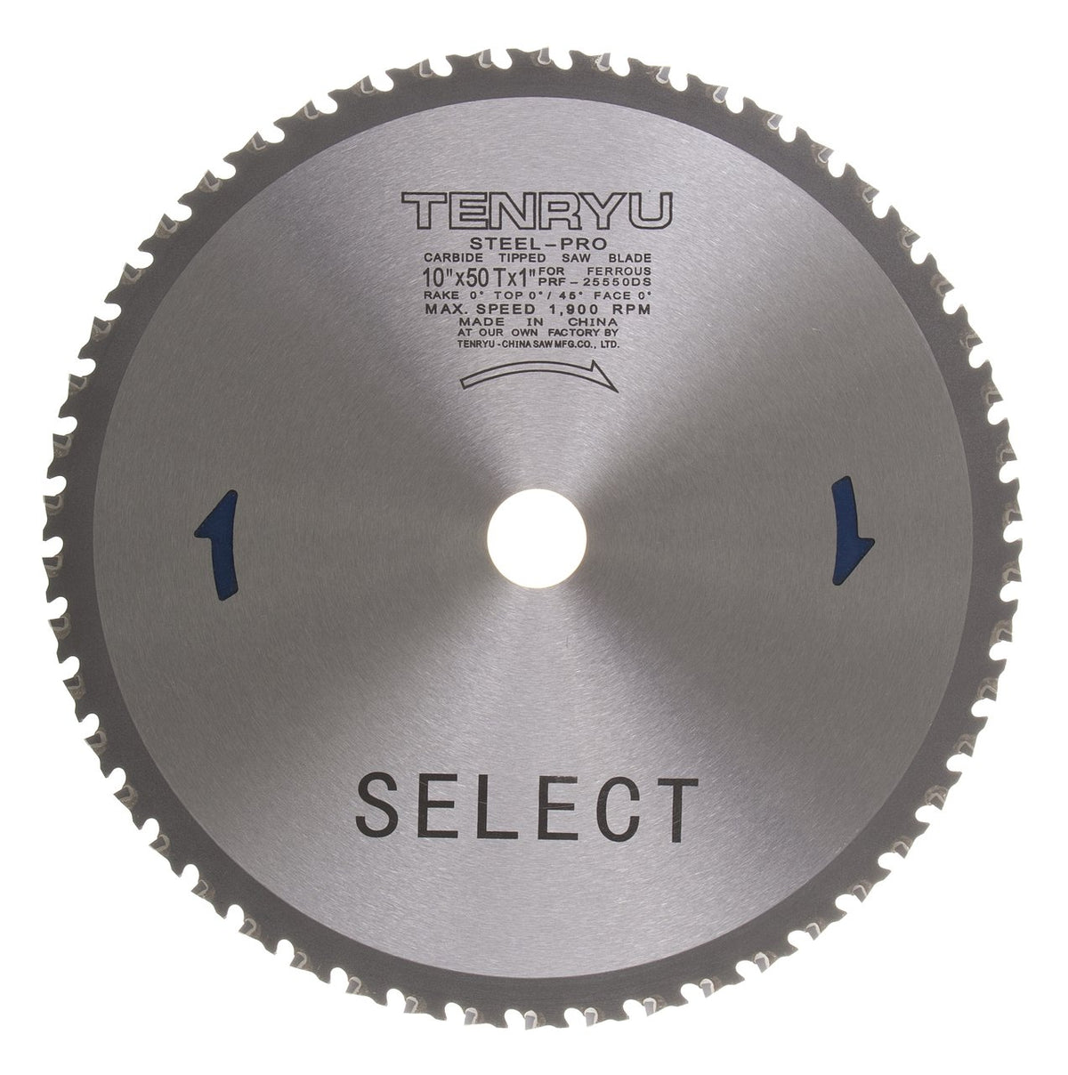 Tenryu PRF-25550DS: 10" x 50 Tooth Steel-Pro Steel Cutting Blade