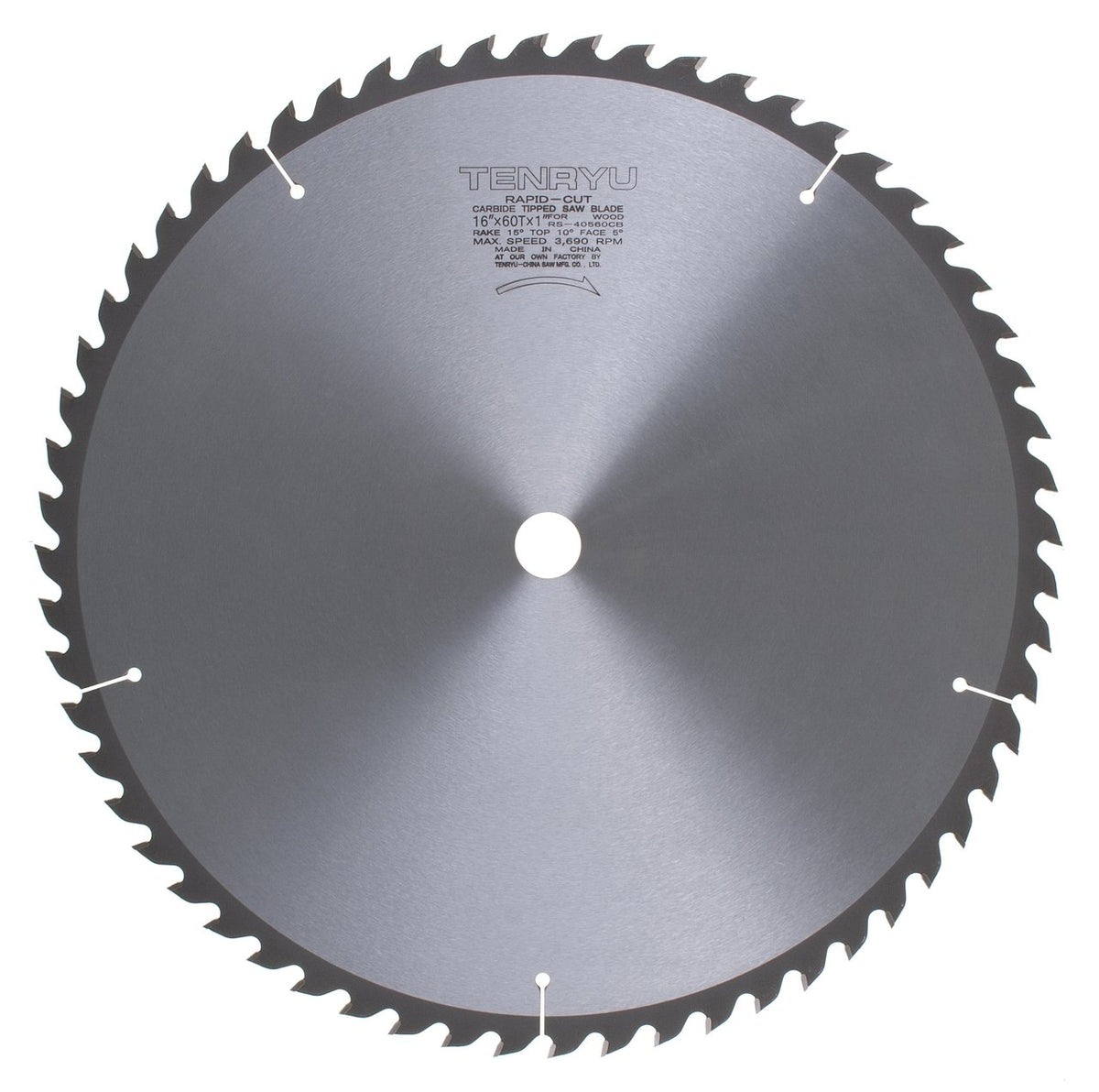 Tenryu RS-40560CB: 16" x 60 Tooth Rapid-Cut Saw Blade