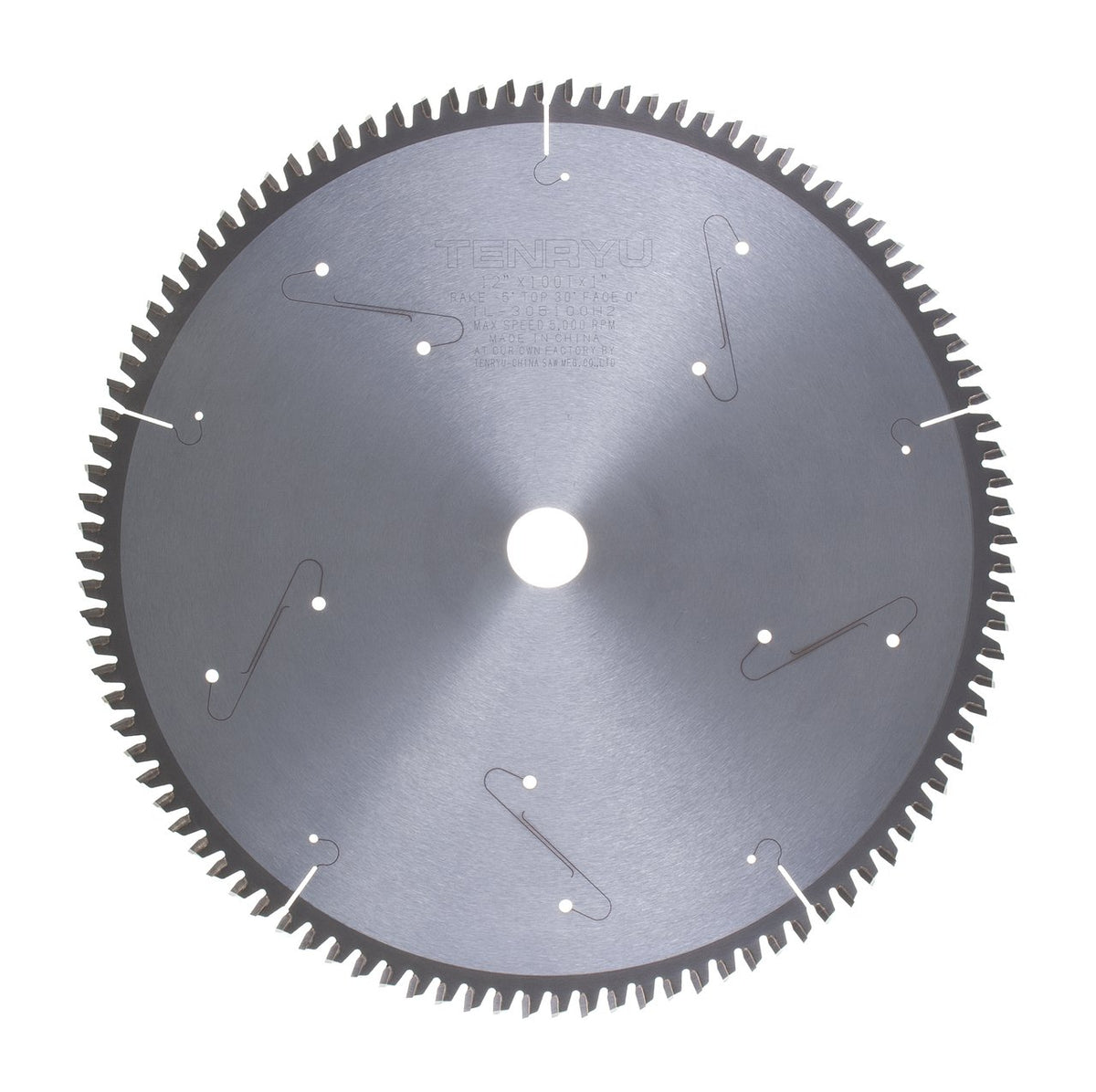 Tenryu IL-305100H2: 12" x 100 Tooth Industrial Hi-ATB Melamine Melamine & Laminate Blade