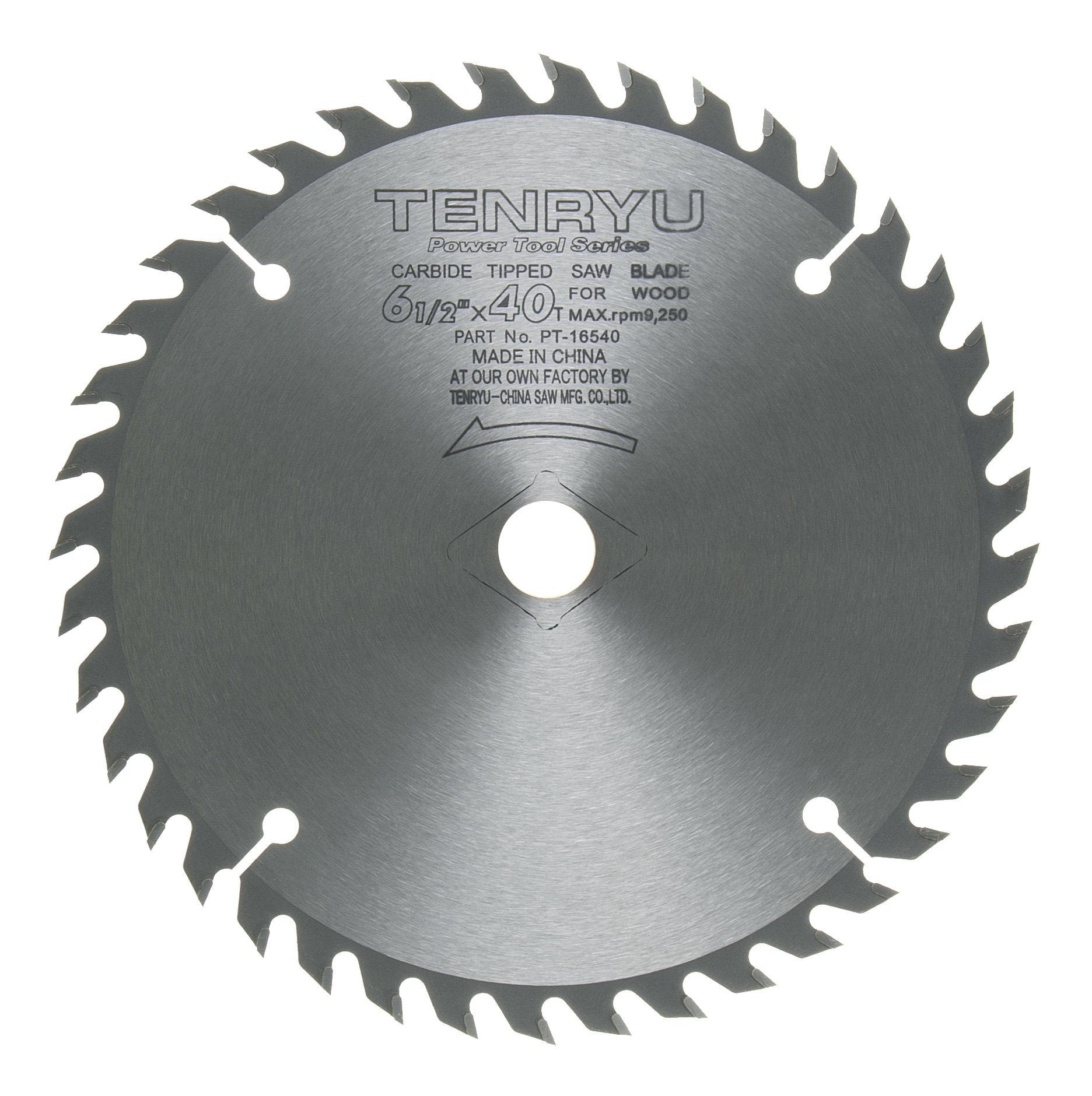 Tenryu PT-16540: 6-1/2" x 40 Tooth Power Tool Saw Blade