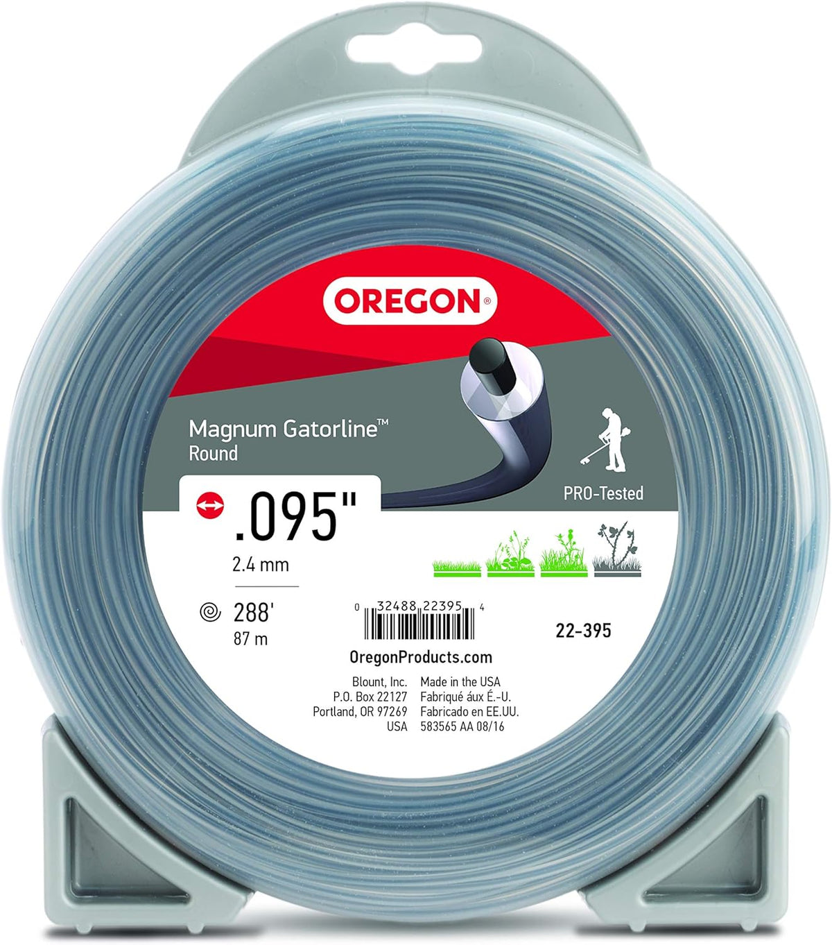 Oregon 22-395 Magnum Gatorline Round Trimmer Line .095-Inch by 288-Foot