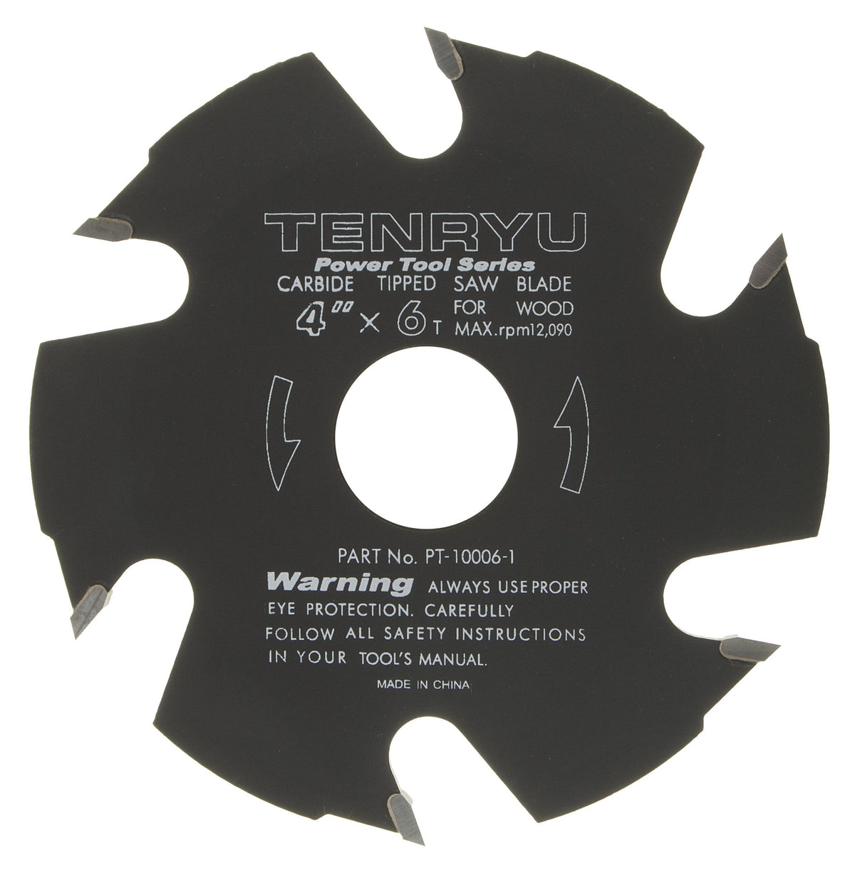 Tenryu PT-10006-1: 4" x 6 Tooth Power Tool Biscuit Joiner Blade