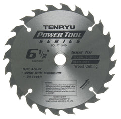Tenryu PT-16524: 6-1/2" x 24 Tooth Power Tool Saw Blade