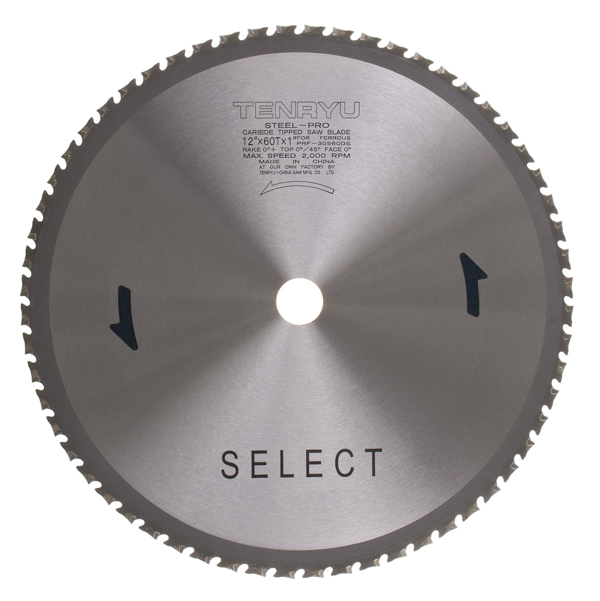 Tenryu PRF-30560DS: 12" x 60 Tooth Steel-Pro Steel Cutting Blade