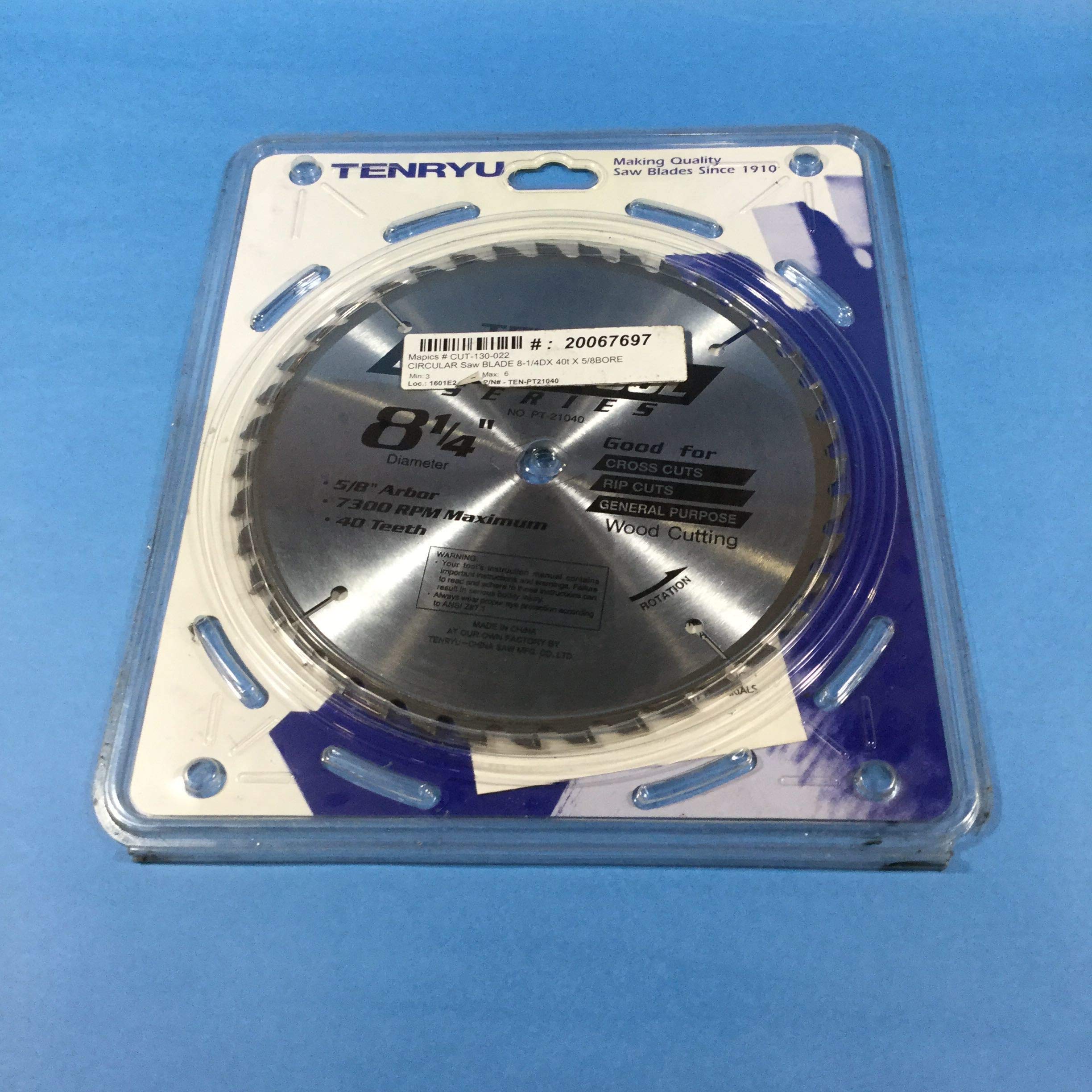 Tenryu PT-21040: 8-1/4" x 40 Tooth Power Tool Saw Blade