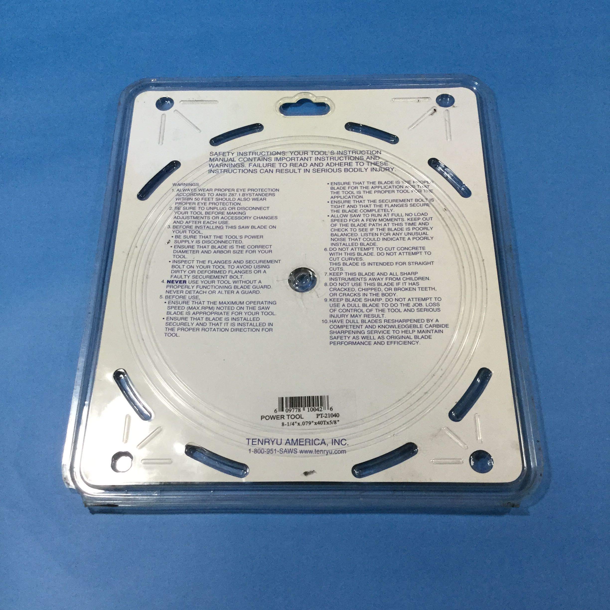 Tenryu PT-21040: 8-1/4" x 40 Tooth Power Tool Saw Blade - image 3