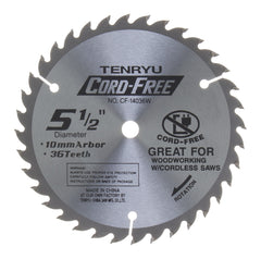 Tenryu CF-14036W: 5-1/2" x 36 Tooth Cord-Free Saw Blade