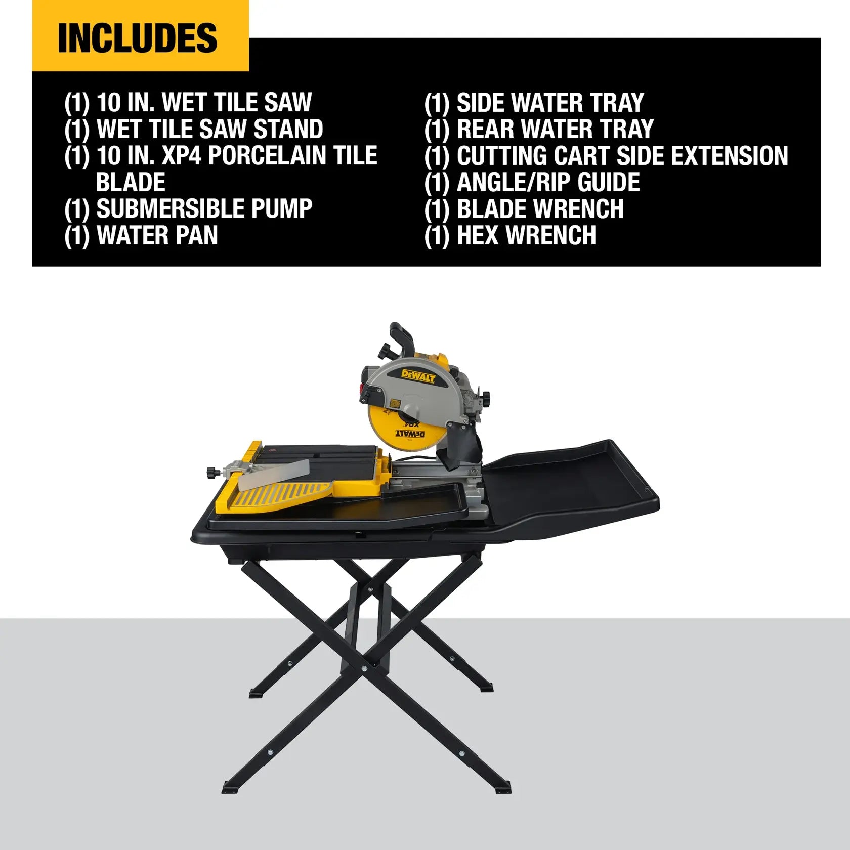 DeWalt D24000S 10" Wet Tile Saw with Stand - image 4