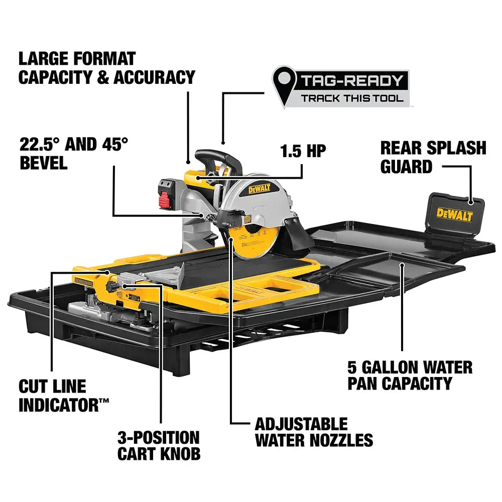 DeWalt D36000 10" High-Capacity Wet Tile Saw - image 2