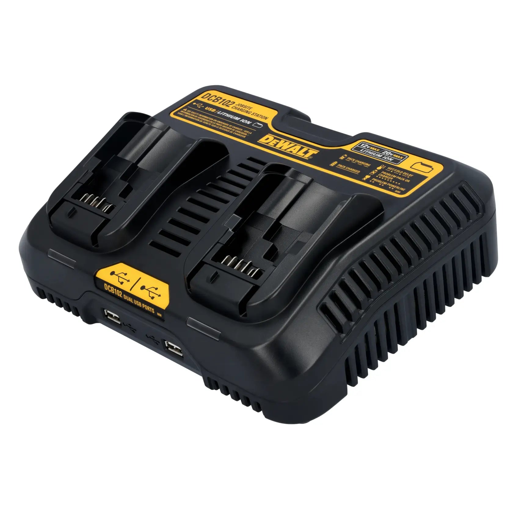 DeWalt DCB102 12V to 20V MAX Dual-Port Jobsite Charging Station - image 2