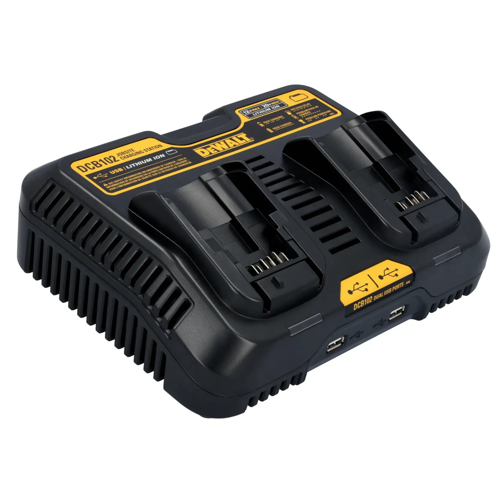 DeWalt DCB102 12V to 20V MAX Dual-Port Jobsite Charging Station - image 3