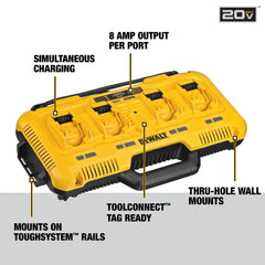DeWalt DCB104 12V/ 20V/ 60V MAX Multiport Simultaneous Fast Charger - image 4