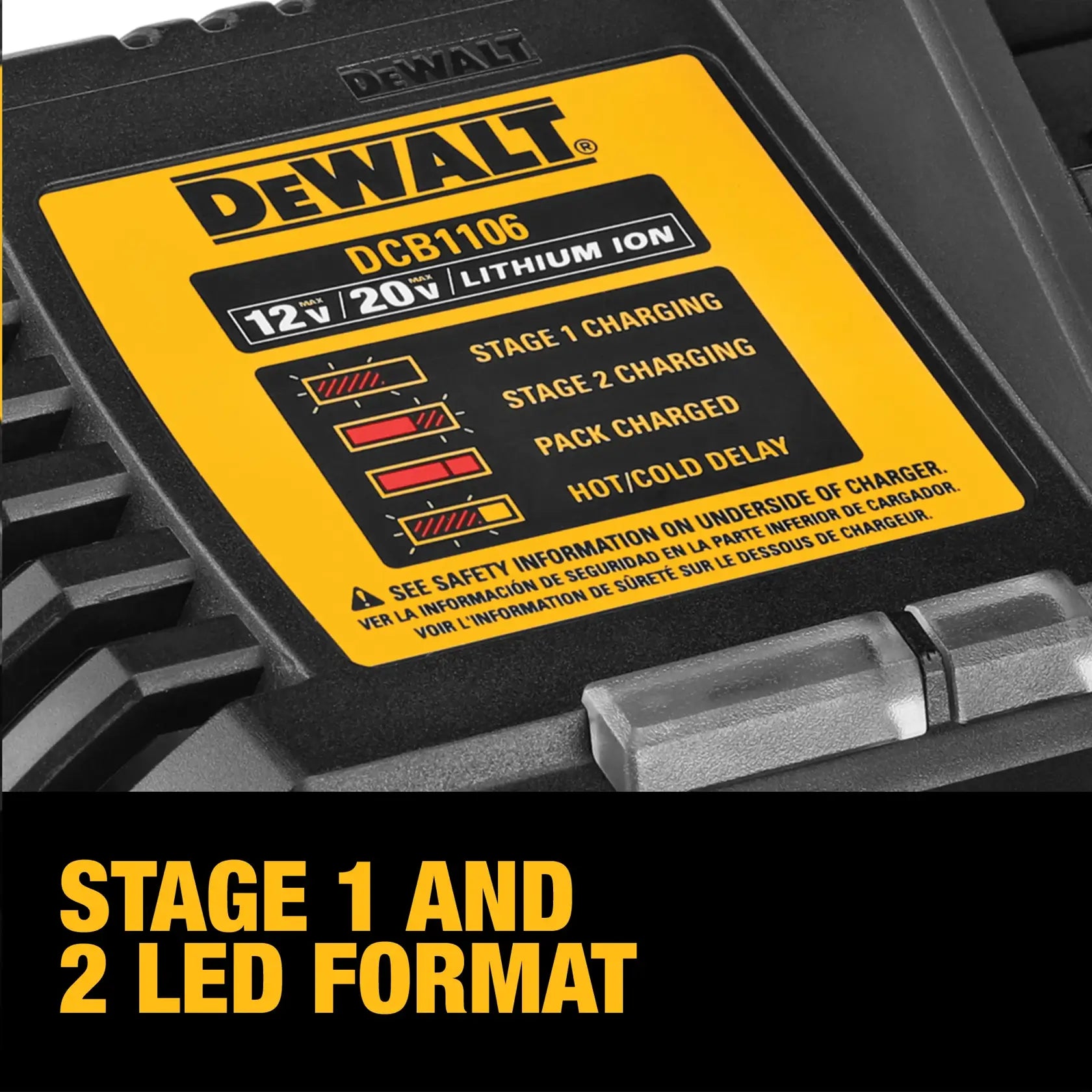 DeWalt DCB1106 12V MAX/20V MAX FLEXVOLT 6 Amp Charger - image 5