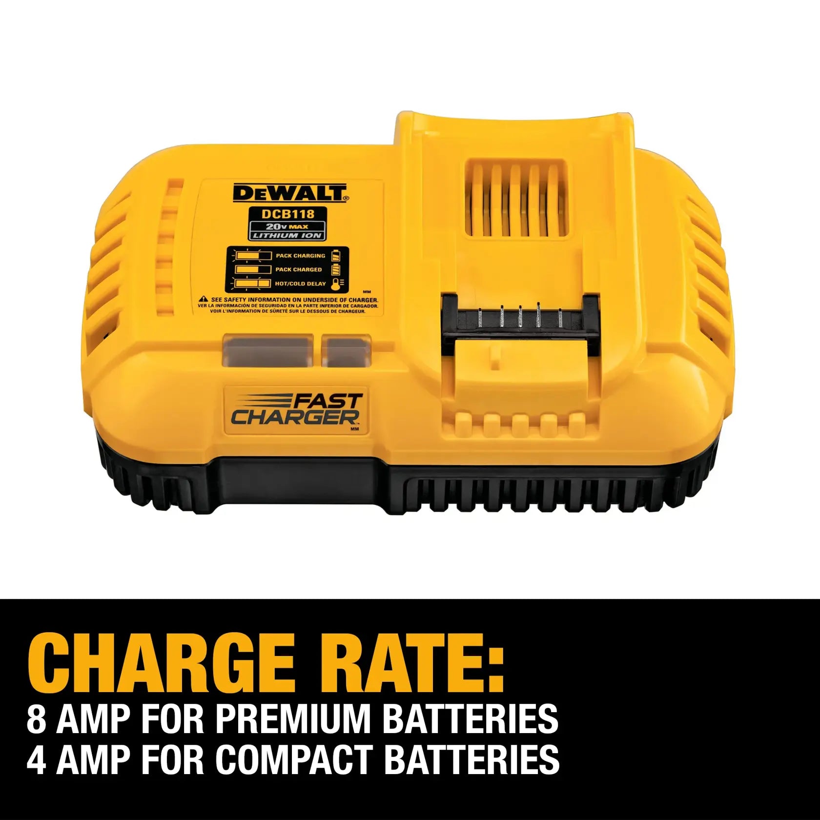 DeWalt DCB118 20V MAX/60V MAX FLEXVOLT 8 Amp Fast Charger - image 5