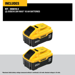 DeWalt DCB210-2 20V MAX 10Ah Battery (2 Pk) - image 2