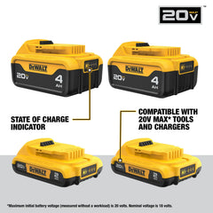 DeWalt DCB324-4 20V MAX Lithium-Ion 2.0Ah Battery (2 -Pack) and 20V MAX Lithium-Ion 4.0Ah Battery (2 -Pack) - image 3
