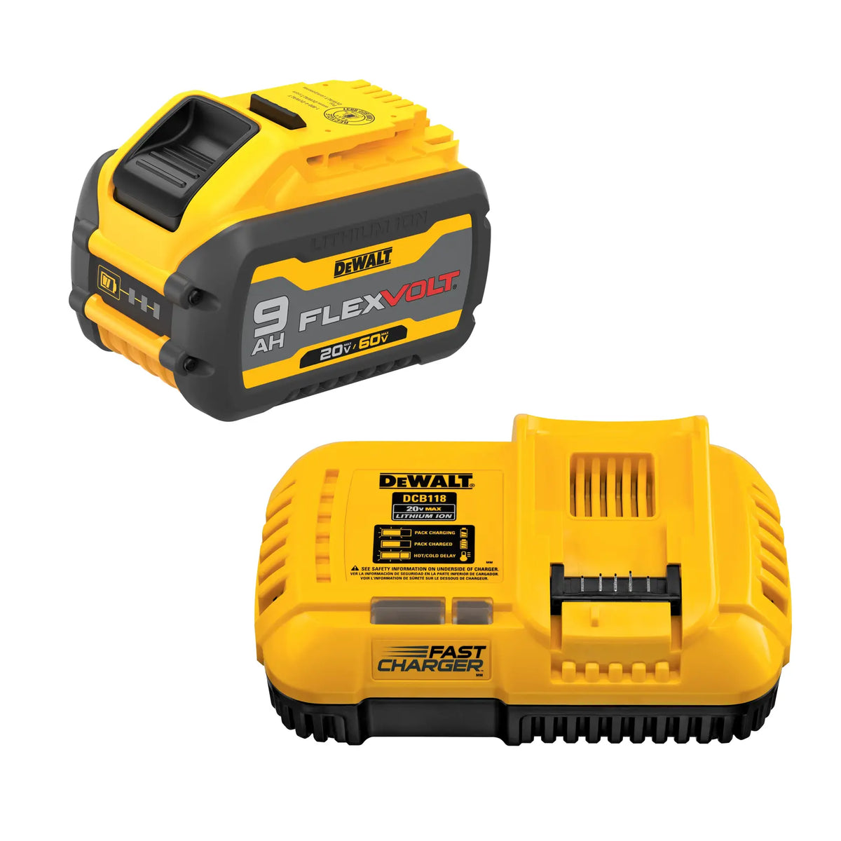DeWalt DCB609C 20V/60V MAX FLEXVOLT Lithium-Ion 9.0Ah Battery and Charger Starter Kit - image 1