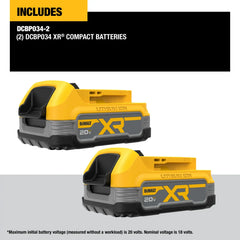 DeWalt DCBP034-2 20V MAX XR POWERSTACK Compact Battery (2 PK) - image 4