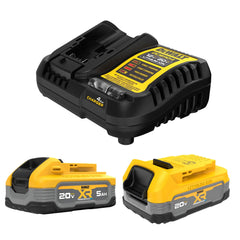 DeWalt DCBP315-2C 20V MAX XR POWERSTACK Lithium-Ion Battery Starter Kit with 5.0Ah and 1.7Ah Batteries and Charger - image 1