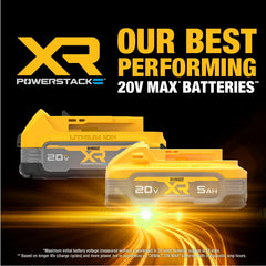 DeWalt DCBP315-2C 20V MAX XR POWERSTACK Lithium-Ion Battery Starter Kit with 5.0Ah and 1.7Ah Batteries and Charger - image 4