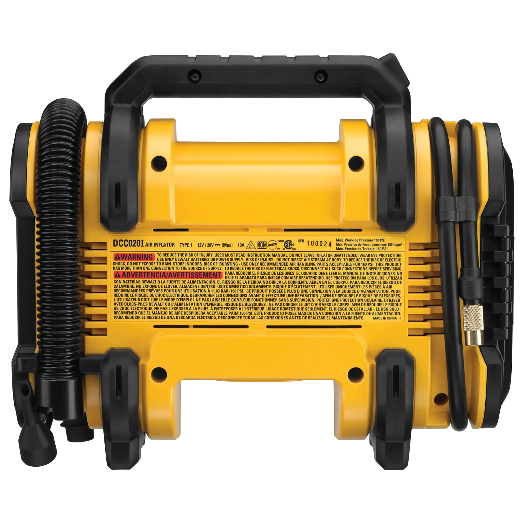 DeWalt DCC020IB 20V MAX Corded/Cordless Air Inflator (Tool Only) - image 2
