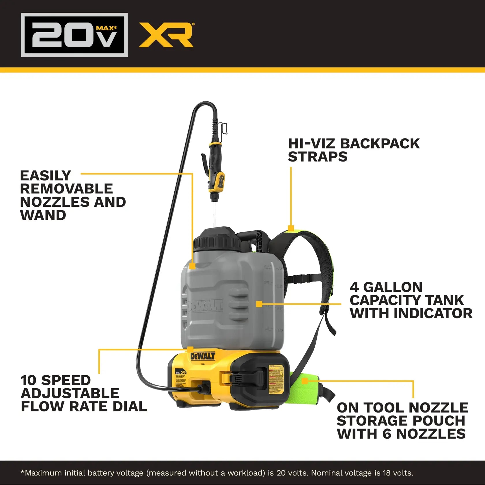 DeWalt DCCS1100B 20V MAX XR Concrete Chemical Sprayer (Tool-Only) - image 4