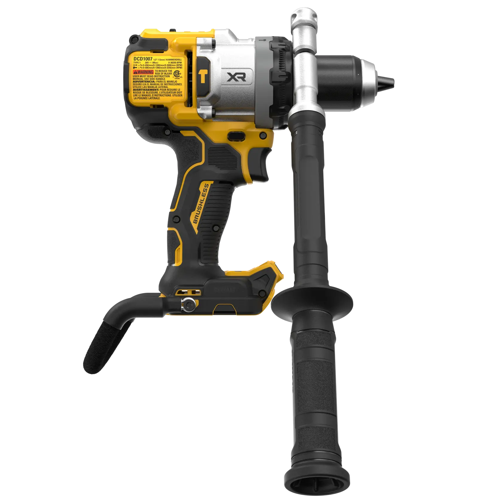 DeWalt DCD1007BLR 20V MAX XR Brushless Cordless 1/2" 3-Speed Hammer Drill, Tool Only - image 4