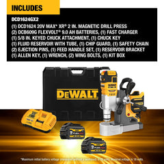 DeWalt DCD1624GX2 20V MAX XR 2-in Cordless Brushless Magnetic Drill Press Kit - image 2