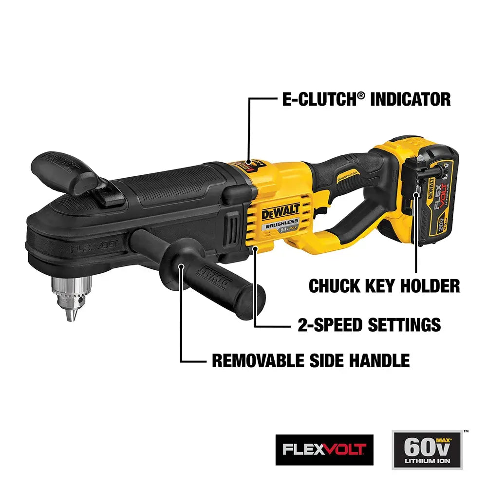 DeWalt DCD470X1 60V MAX In-Line Stud and Joist Drill With E-CLUTCH System Kit - image 4