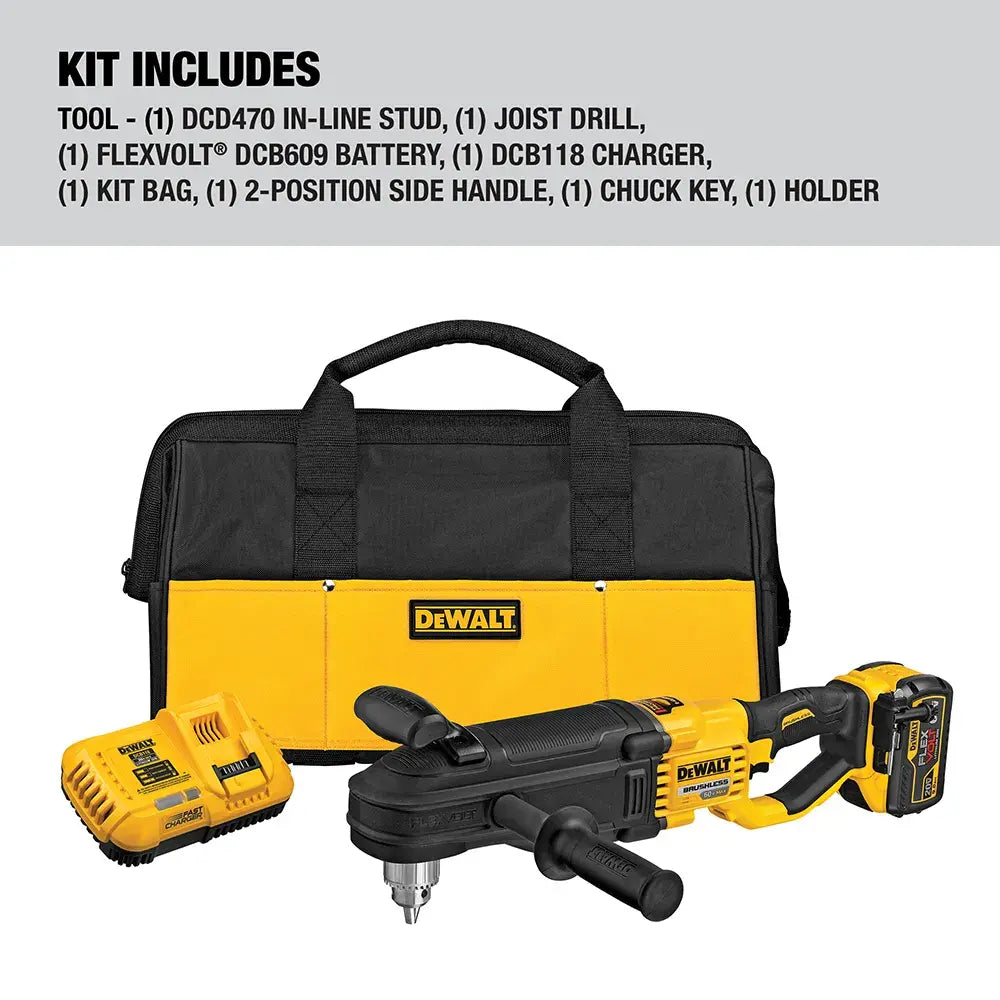 DeWalt DCD470X1 60V MAX In-Line Stud and Joist Drill With E-CLUTCH System Kit - image 5