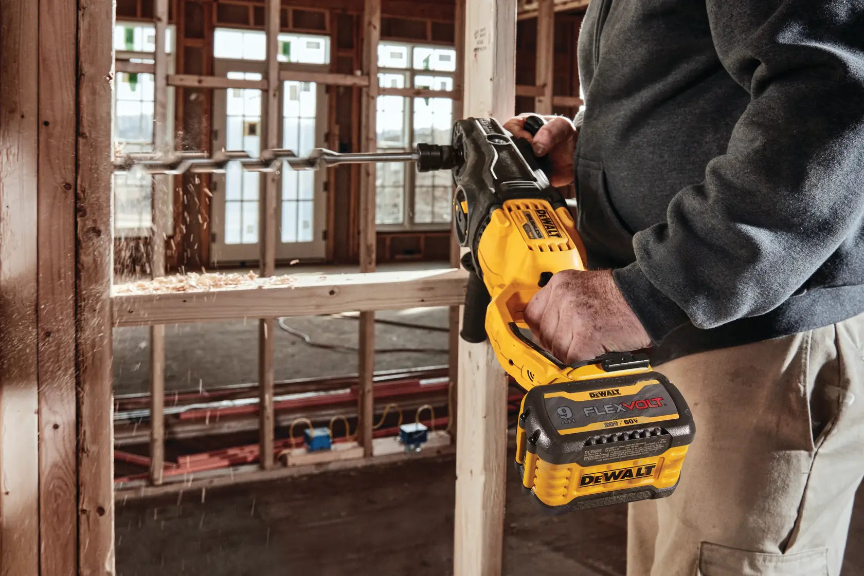 DeWalt DCD471X1 60V MAX Brushless Cordless Quick-Change Stud and Joist Drill With E-CLUTCH System Kit - image 7