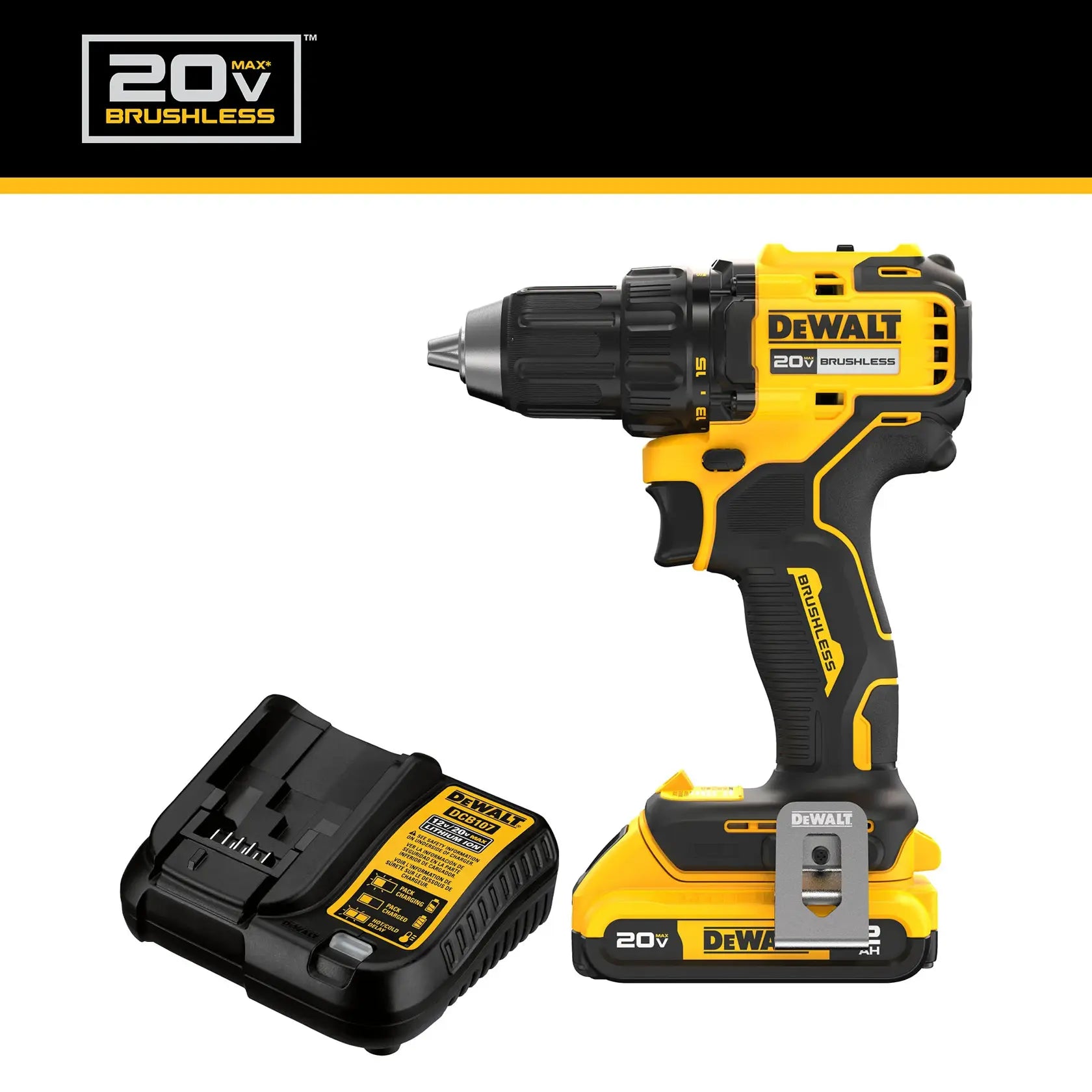 DeWalt DCD793D1 20V MAX Brushless 1/2-in Drill/Driver Kit - image 4